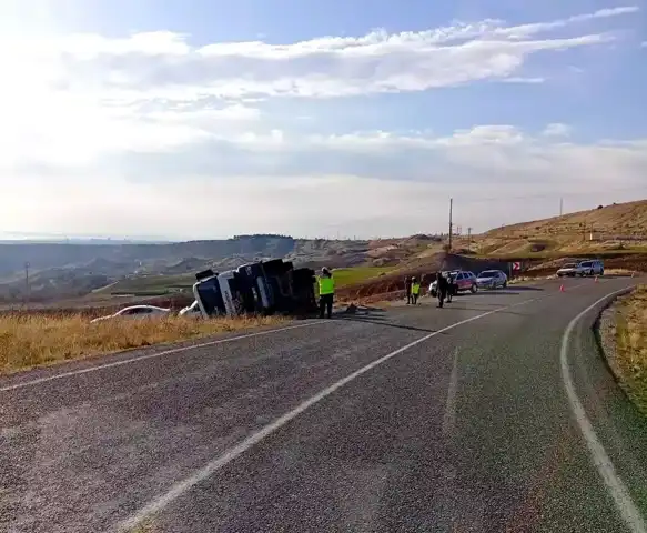 Adıyaman Kahta'da Beton Mikseri Kazası!
